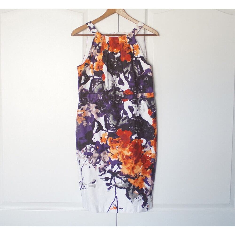 Stunning Andrea Jovine Floral Stealth Dress Size 4 Sleeveless Elegant Versatile - Picture 4 of 8